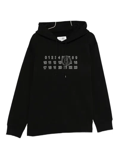 MM6 MAISON MARGIELA NUMERIC-PRINT HOODIE