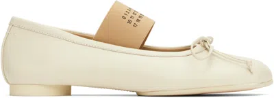 MM6 MAISON MARGIELA OFF-WHITE ANATOMIC BALLERINA FLATS