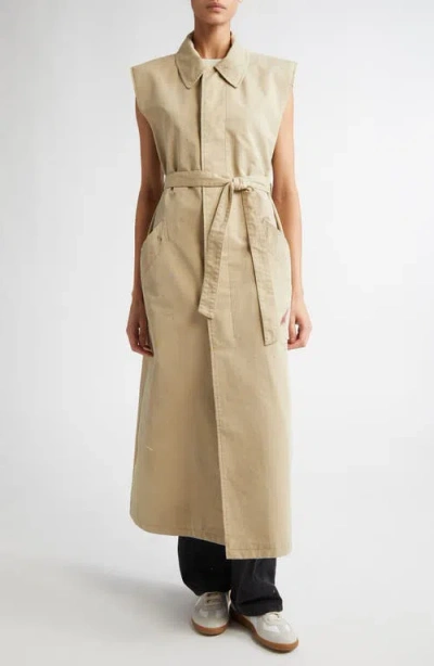 MM6 MAISON MARGIELA MM6 MAISON MARGIELA PAINT SPLATTER BELTED GABARDINE VEST