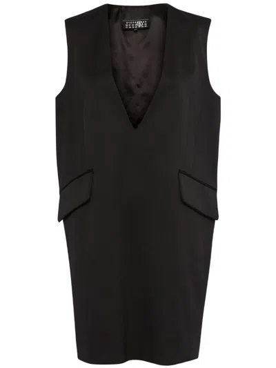 MM6 MAISON MARGIELA PLUNGING V-NECK MINI DRESS