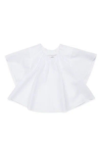 MM6 MAISON MARGIELA POPLIN SHIRT WITH RUFFLES