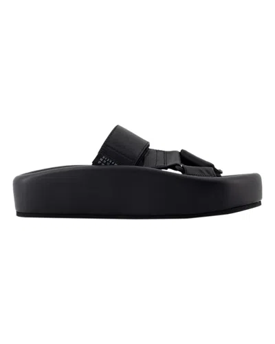 MM6 MAISON MARGIELA SANDALS - MM6 MAISON MARGIELA - LEATHER - BLACK