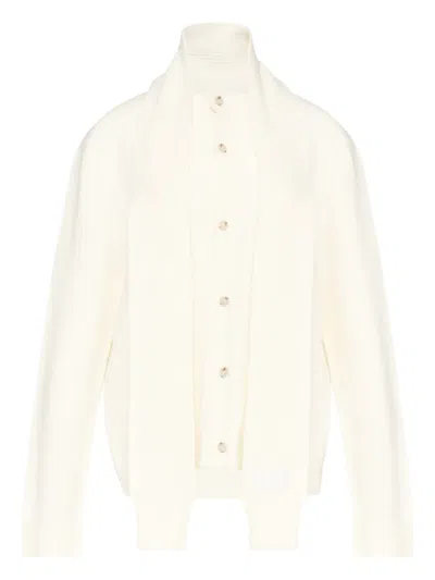 MM6 MAISON MARGIELA SCARF-DETAIL BUTTON-UP CARDIGAN