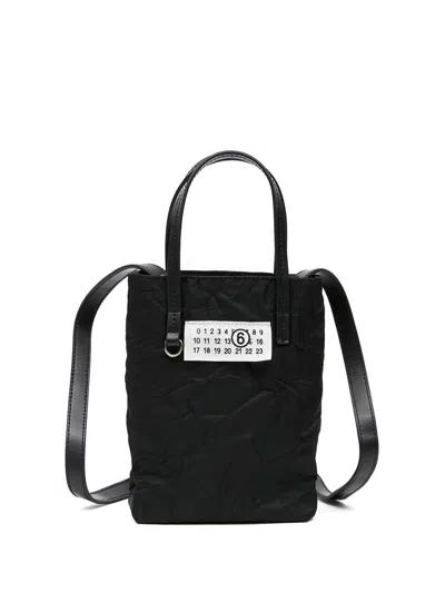 MM6 MAISON MARGIELA SHOPPING BAG MINI WOMAN BLACK IN POLYAMIDE
