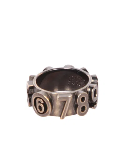 MM6 MAISON MARGIELA SIGNATURE NUMBERS-MOTIF RING