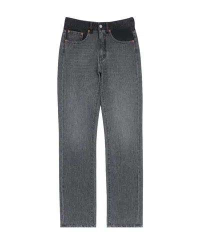 MM6 MAISON MARGIELA MM6 MAISON MARGIELA LOGO PATCH SLIM CUT JEANS