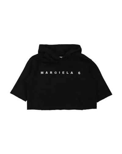 MM6 MAISON MARGIELA MM6 MAISON MARGIELA TODDLER GIRL SWEATSHIRT BLACK SIZE 6 COTTON