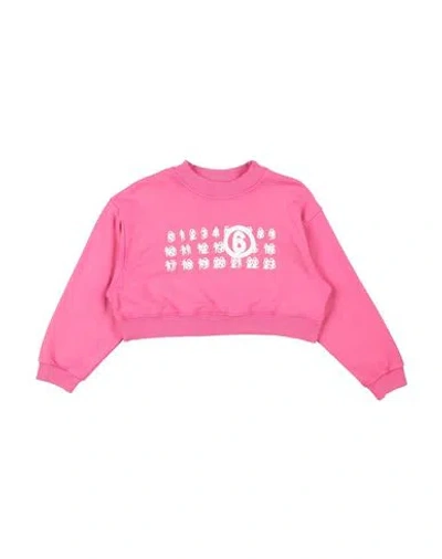 MM6 MAISON MARGIELA MM6 MAISON MARGIELA TODDLER GIRL SWEATSHIRT PINK SIZE 6 COTTON, ELASTANE