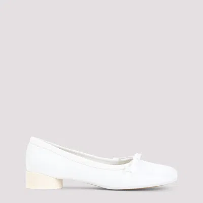 MM6 MAISON MARGIELA WHITE SLIP ON BALLET FLATS