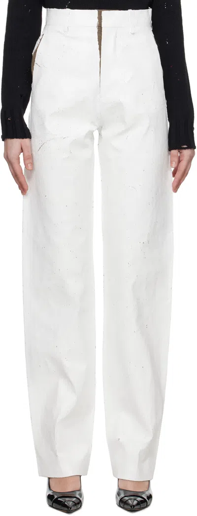MM6 MAISON MARGIELA WHITE TAILORING TROUSERS