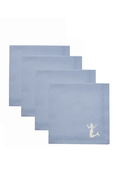 MODA DOMUS RIVIERA SET-OF-FOUR COTTON NAPKINS