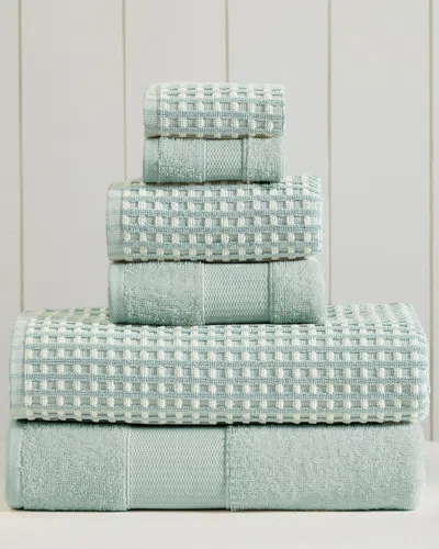 MODERN THREADS MODERN THREADS 6PC YARN-DYED COBBLESTONE JACQUARD TOWEL SET