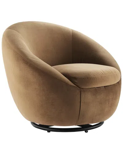 MODWAY MODWAY BUTTERCUP PERFORMANCE VELVET SWIVEL CHAIR