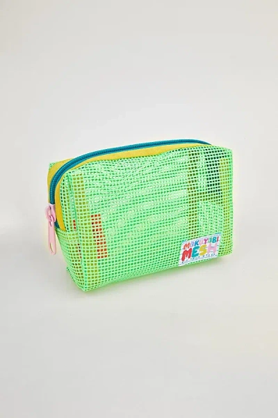MOKUYOBI MESH CHUBBY ZIP POUCH IN SLIME AT URBAN OUTFITTERS