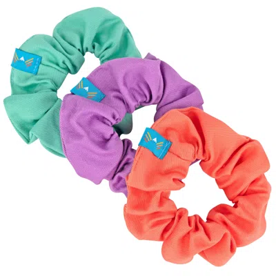 MOKUYOBI WOMEN'S GREEN / PINK / PURPLE TROPIC SCRUNCHIE THREE PACK