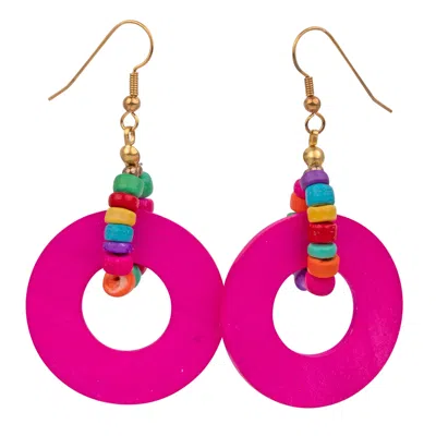 MOKUYOBI WOMEN'S FLOATING DISK VINTAGE EARRINGS