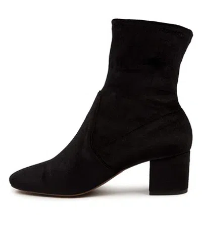 MOLLINI MOLLINI CAREFUL BLACK VELVET BLACK WOMENS SHOES CASUAL BOOTS ANKLE