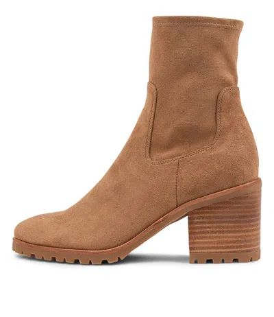 MOLLINI MOLLINI DELIVA CAMEL MICROSUEDE ANKLE BOOTS WOMENS SHOES CASUAL BOOTS ANKLE