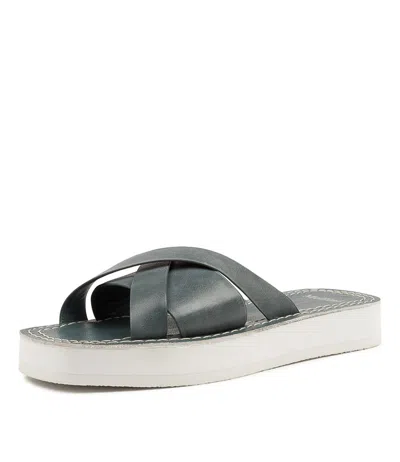 MOLLINI MOLLINI RIVV DK TAN WHITE LEA WOMENS SHOES CASUAL SANDALS SANDALS FLAT