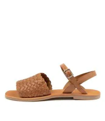 MOLLINI MOLLINI SANDII TAN LEATHER WOMENS SHOES CASUAL SANDALS SANDALS FLAT