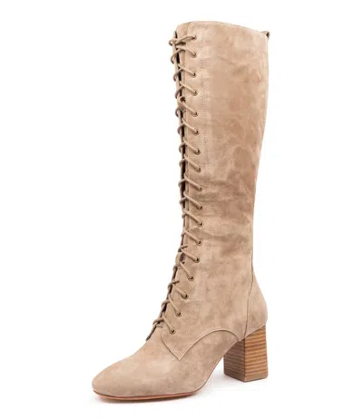 MOLLINI MOLLINI STELSY MO TAUPE SUEDE WOMENS SHOES CASUAL BOOTS LONG