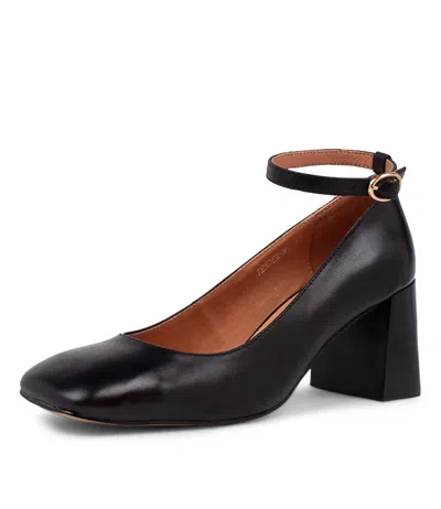 MOLLINI MOLLINI TENDER BLACK LEATHER HEELS BH WOMENS SHOES CASUAL SHOES HEELED