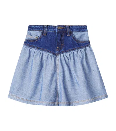 MOLO BECCA PANELED DENIM SKIRT