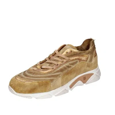 MOMA HERREN SCHUHE MOMA 42 EU SNEAKERS BRAUN LEDER TEXTIL BH255-42