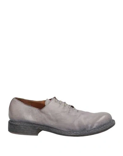 MOMA MOMA MAN LACE-UP SHOES GREY SIZE 9 CALFSKIN