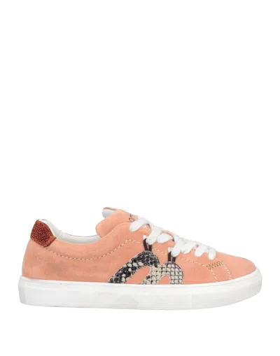 MOMONÍ MOMONÍ WOMAN SNEAKERS SALMON PINK SIZE 8 LEATHER