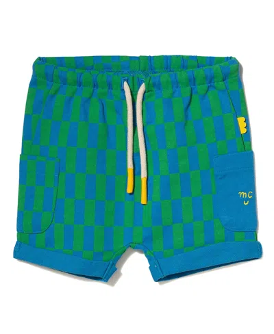 MON COEUR UNISEX RECYCLED COTTON CHECKERED SHORT - BABY