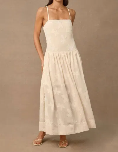 MON RENN CAPRICORN MIDI DRESS IN CREAM