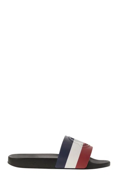 MONCLER MONCLER BASILE - RUBBER SLIDES WITH LOGO