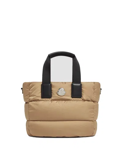 MONCLER WOMEN BEIGE CARADOC MINI TOTE BAG, ONESIZE LUXURY TOTES FOR WOMEN DARVEYS