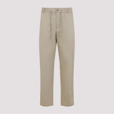 MONCLER BEIGE COTTON TROUSERS