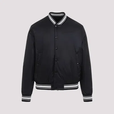 MONCLER BLACK BOUCHET REVERSIBLE DOWN VARSITY JACKET