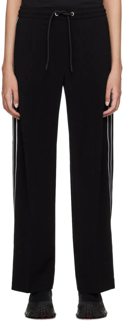 MONCLER BLACK DRAWSTRING LOUNGE PANTS