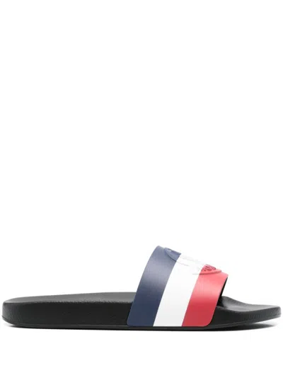 MONCLER MEN BLACK SLIP ON SLIDES, 6 LUXURY SLIPPERS & SLIDES FOR MEN DARVEYS