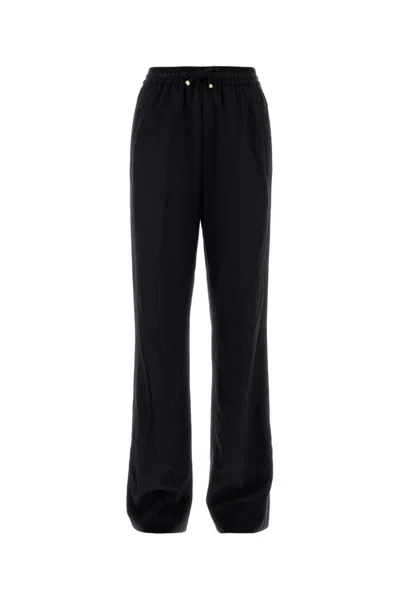 MONCLER WOMEN BLACK WIDE LEG PANT, 24 LUXURY PANTS FOR WOMEN DARVEYS