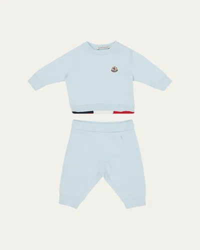 MONCLER BOY'S LOGO SWEATSHIRT AND PANTS SET