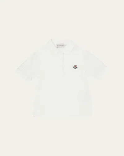 MONCLER BOY'S POLO SHIRT W/ LOGO PATCH