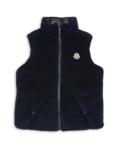 MONCLER BOYS' COLBRICON REVERSIBLE TEDDY VEST - BIG KID