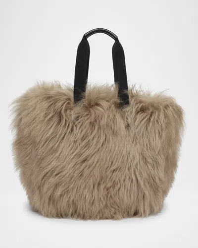 MONCLER CARADOC SHEARLING TOTE BAG