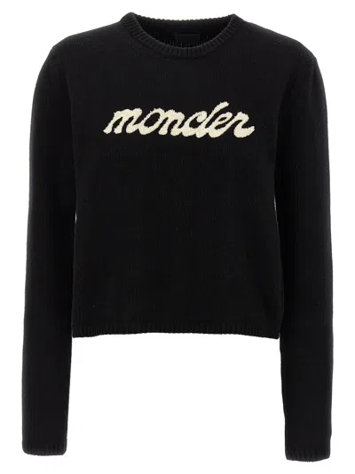 MONCLER MONCLER CHENILLE LOGO SWEATER