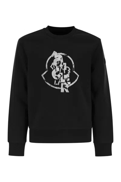 MONCLER MONCLER CREW-NECK SWEATSHIRT WITH FRONT LOGO