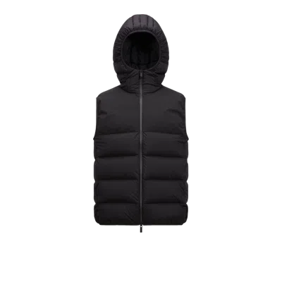 MONCLER BRESSE HOODED DOWN GILET, MEN, BLACK, SIZE: 6