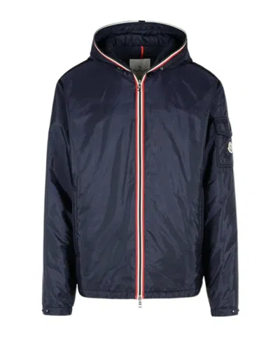 MONCLER MONCLER EVETTES LOGO PATCH ZIP-UP JACKET