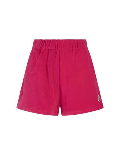 MONCLER FUCHSIA TERRY SHORTS