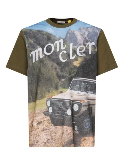 MONCLER GENIUS T-SHIRT WITH FRONTAL PRINT