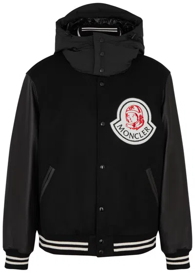 MONCLER GENIUS MONCLER MEN'S GENIUS X BILLIONAIRE BOYS CLUB BLACK DURAN VARSITY JACKET